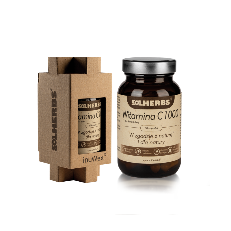 SOLHERBS Witamina C 1000 kwas askorbinowy 60 vege kaps