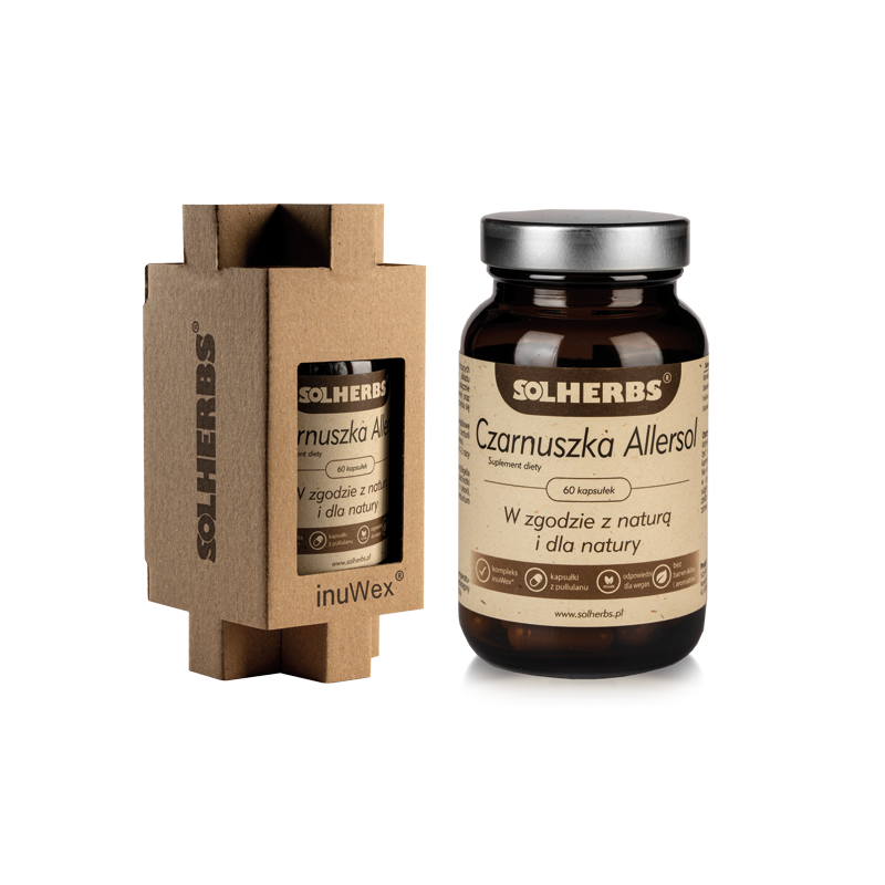 SOLHERBS czarnuszka z pachnotką ekstrakt olej z nasion czarnuszki czysty skład 60 vege kaps