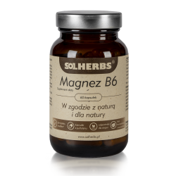 Magnez B6 SOLHERBS cytrynian magnezu 60 vege kaps